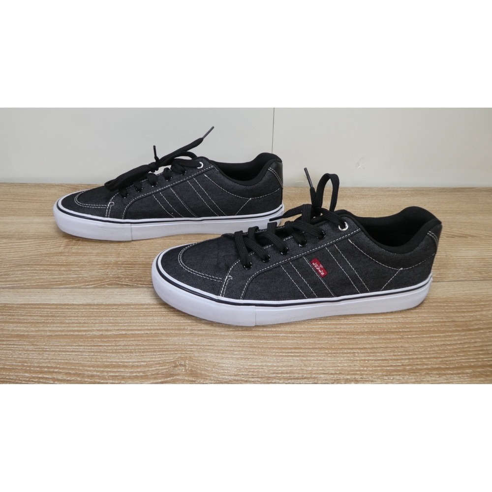 LEVI'S Mens Black  Round Toe Platform Sneakers Shoes 10 - Picture 3 of 7
